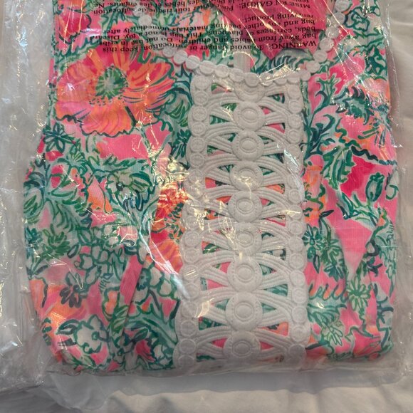 NWT LILY PULITZER 10 Ashler Stretch Maxi Sheath Dress Soleil Pink Perfect Poppy - Picture 2 of 4